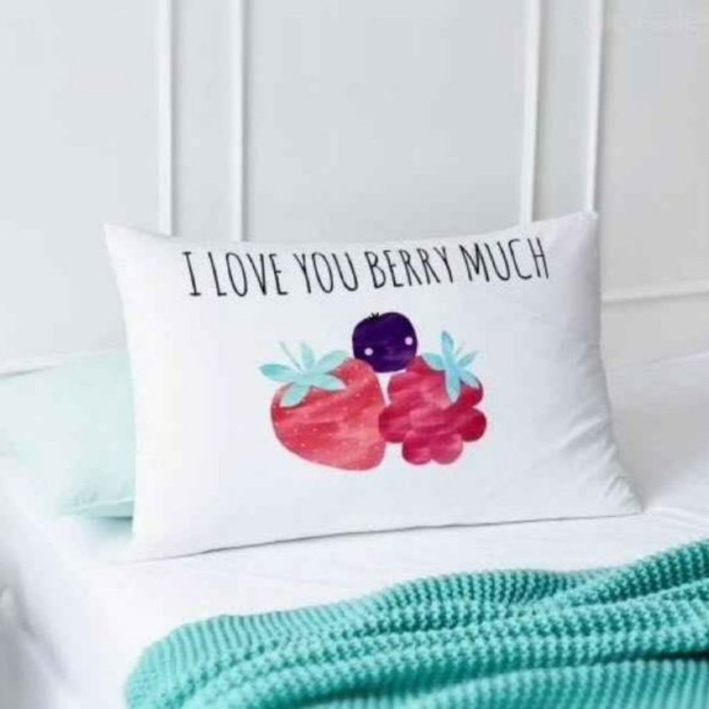 ADAIRS I Love You Berry Much Cotton Pillowcase B